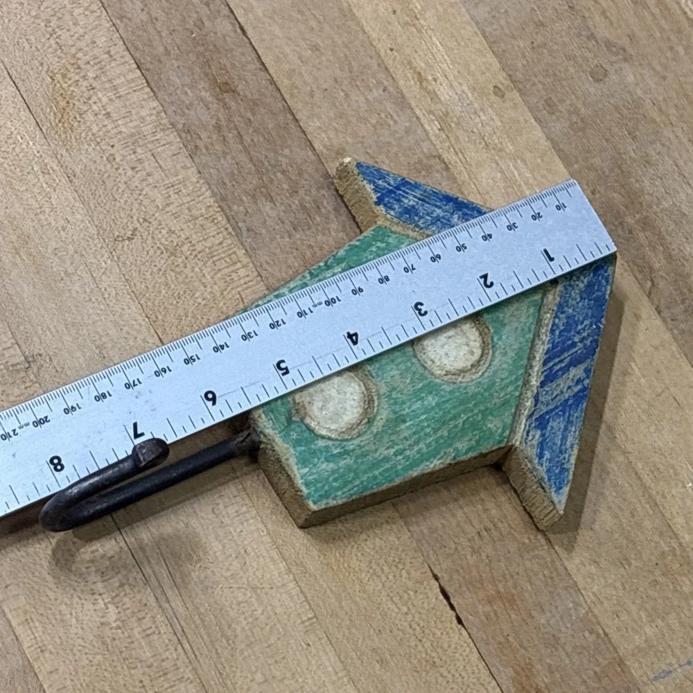 Vintage Rustic Birdhouse Wall Hook Wooden Cottage Farmhouse Decorative Hanger